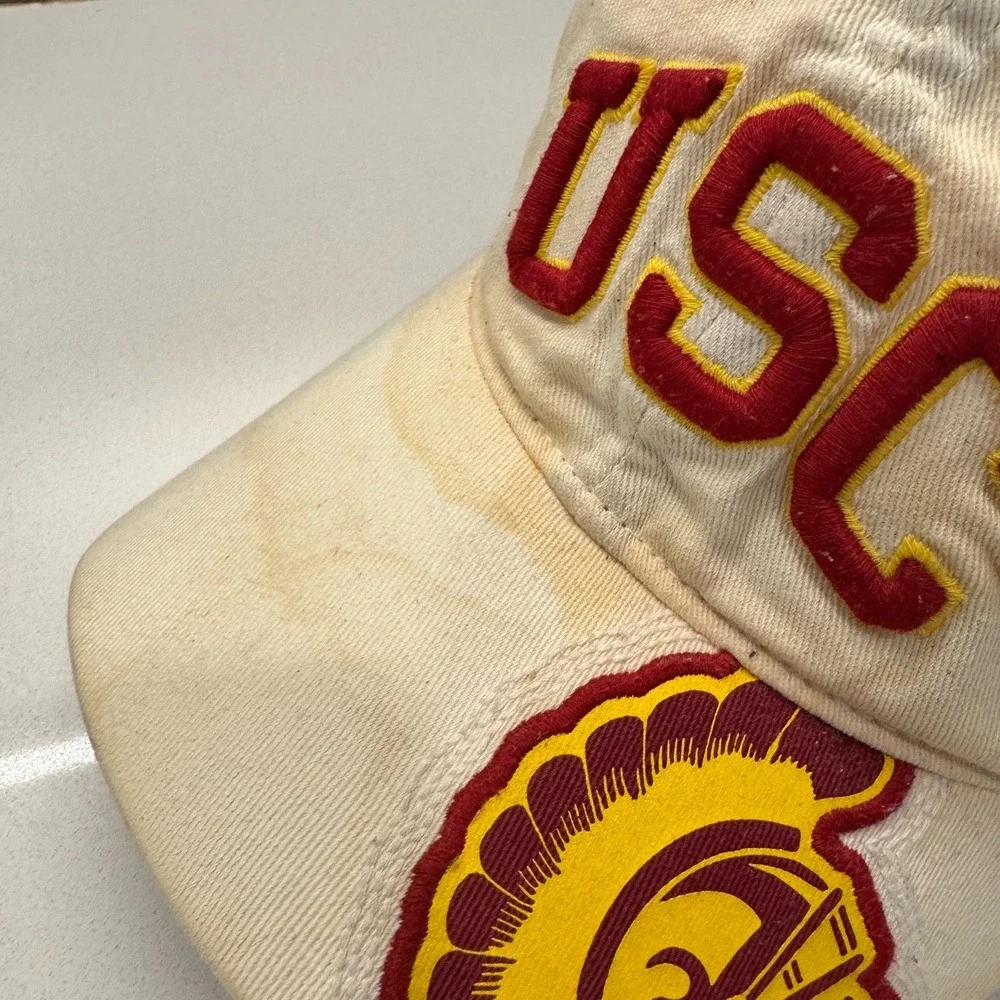 Vintage‎ USC Trojans Hat Cap SC Logo Fitted Medium Southern Cal Red Yellow